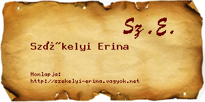 Székelyi Erina névjegykártya